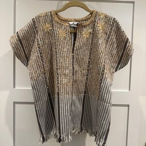 Arloom Huipil Top with fringe M/L